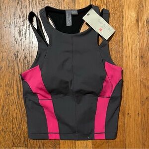 Sweaty Betty Black and Pink Sports Bra top